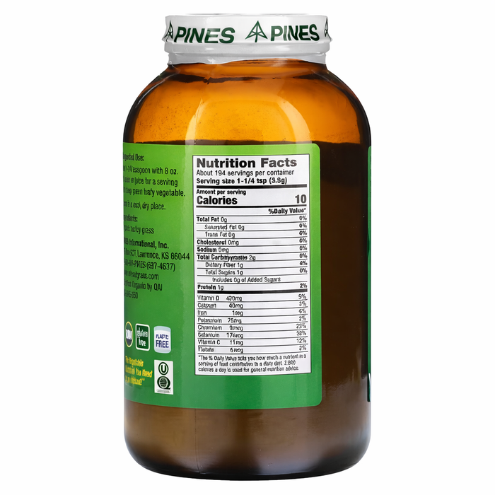 Pines Barley Grass Leafy Vegetable Powder 194 Servings