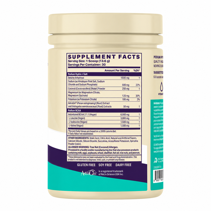 Podium Hydro Salt + BCAA Performance Hydration 30 Servings