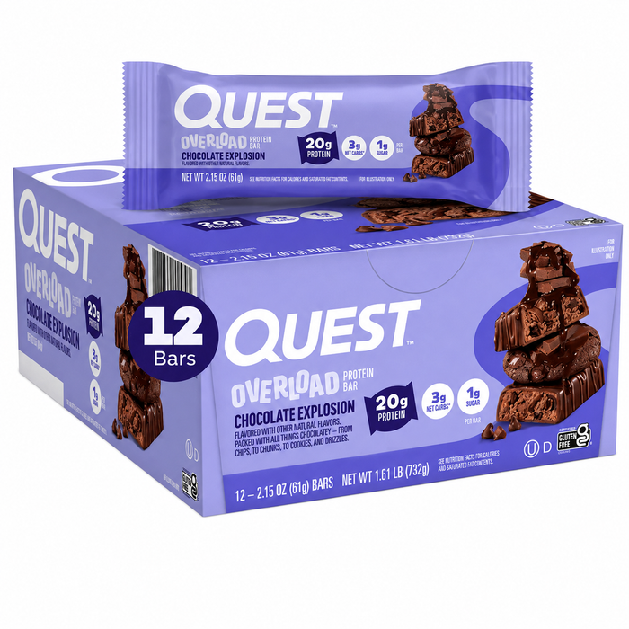 Quest Overload Protein Bars 12pk