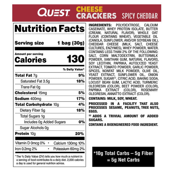 Quest Protein Cheese Crackers 4pk