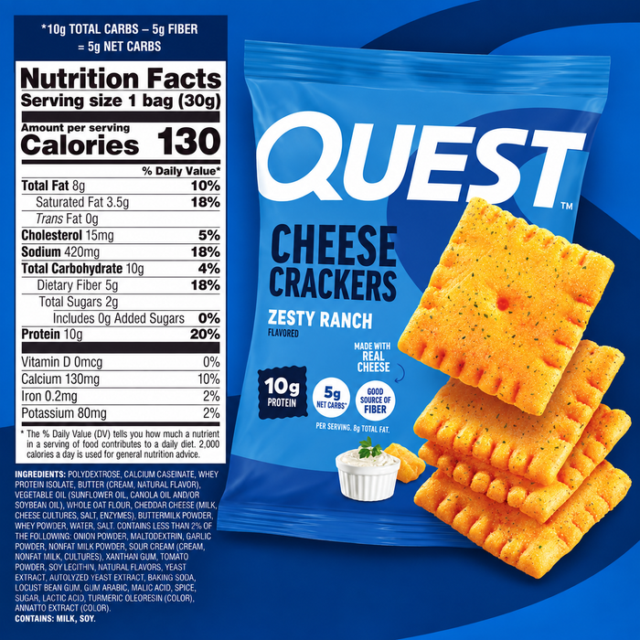 Quest Protein Cheese Crackers 4pk