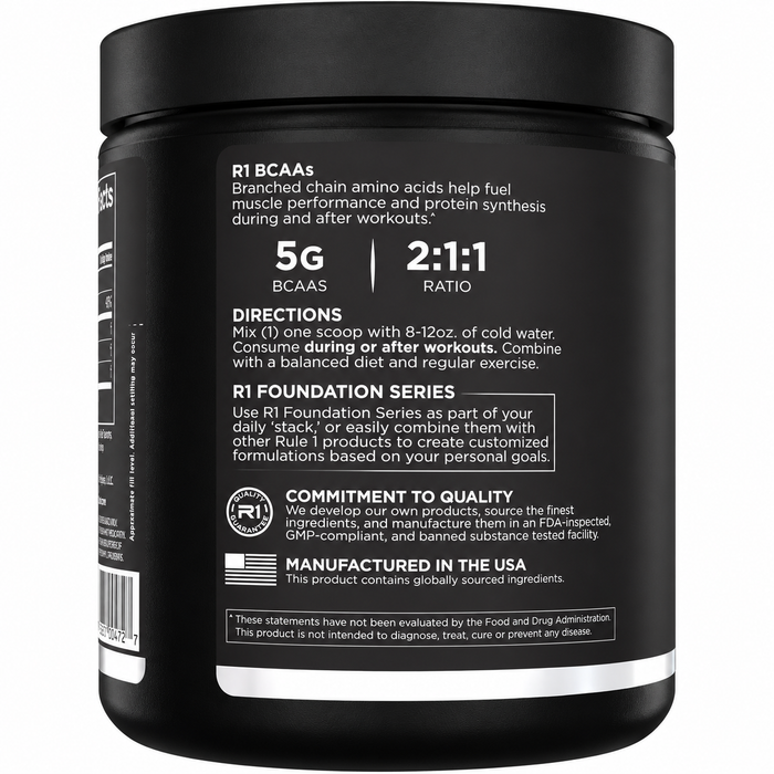 Rule1 BCAA Performance & Recovery Support  30 Servings