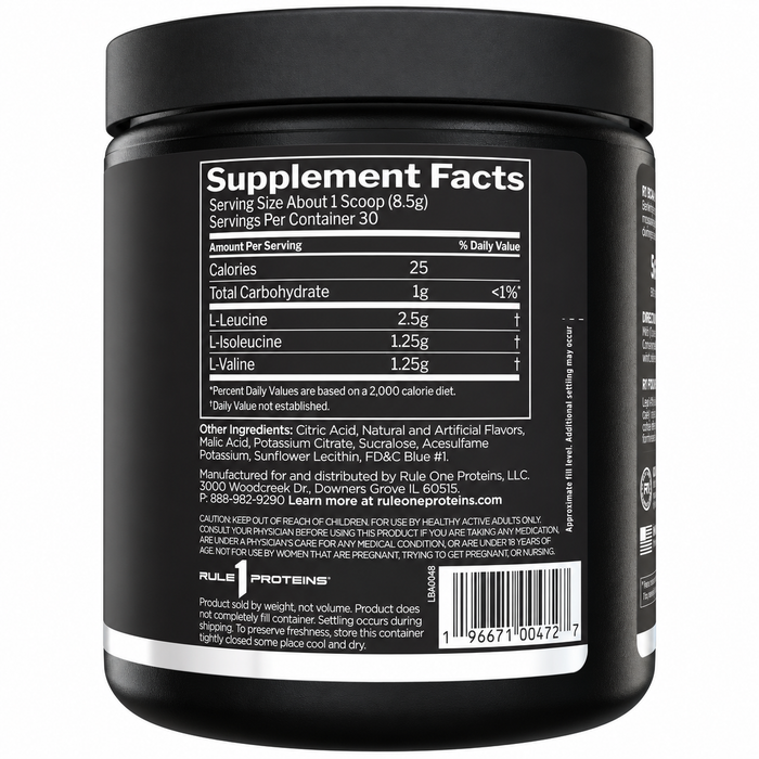 Rule1 BCAA Performance & Recovery Support  30 Servings