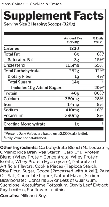 Rule1 Mass Gainer 16 Servings