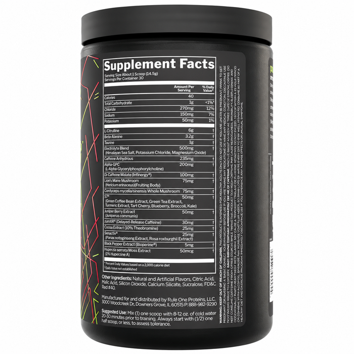 Rule1 Prelift Pre-Workout 30 Servings