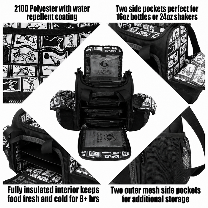 Six Pack Fitness Innovator MINI Meal Prep Management Tote