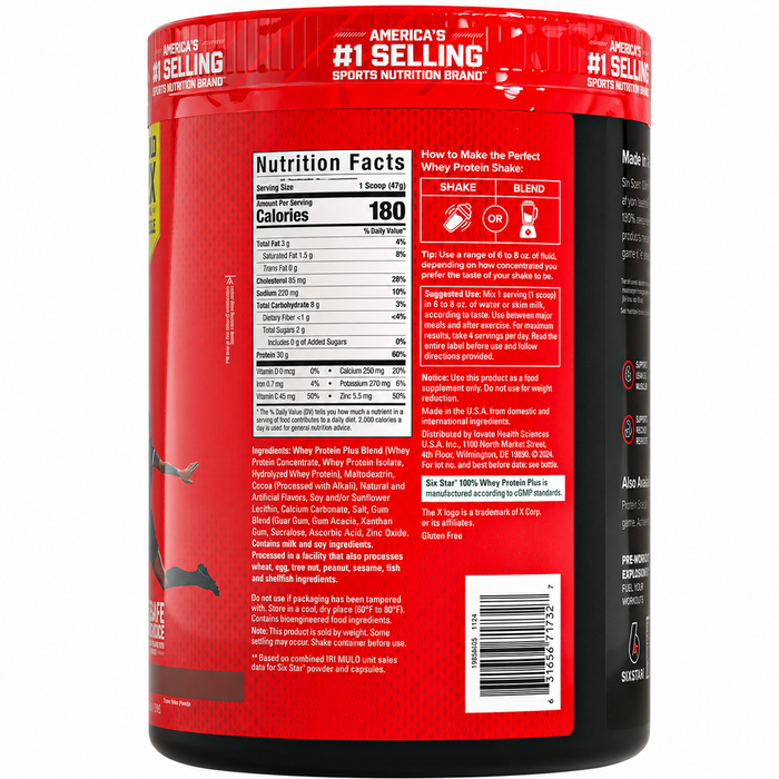 Six Star 100% Whey Protein+ Plus 1.8lbs
