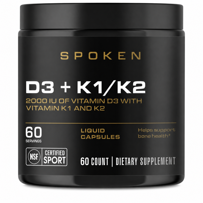 Spoken D3 + K1/K2 60 Liquid Capsules