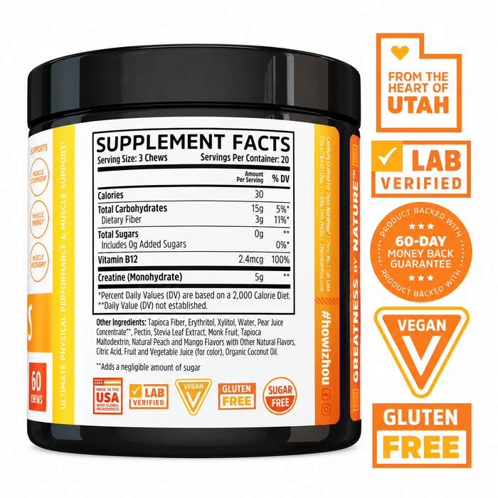 Zhou Creatine Muscle Support 60 Chews