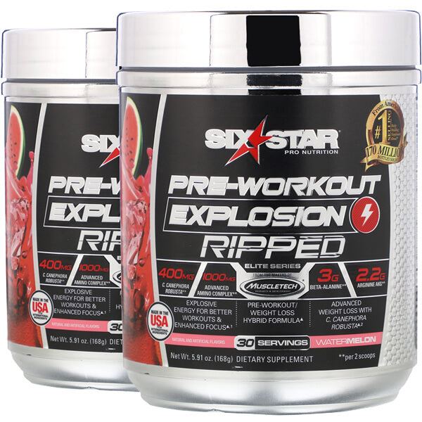 2 x 30 Servings Six Star PreWorkout Explosion Ripped