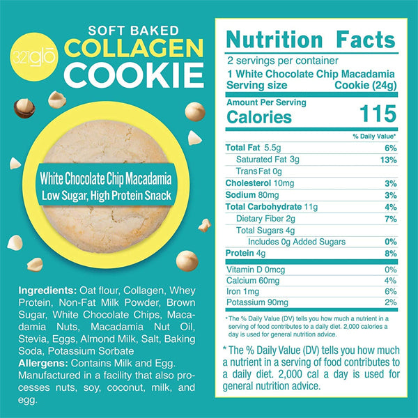 4 x 6pk 321Glo Soft Baked Collagen Cookies
