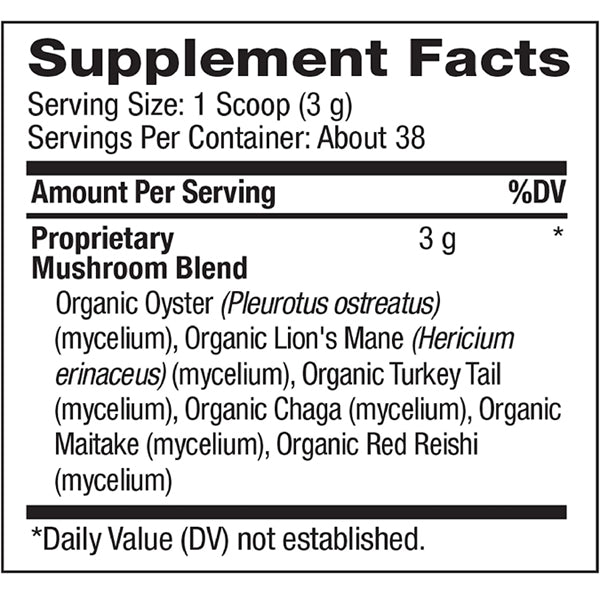2 x 114g BareOrganics Mushroom Immune Blend Powder