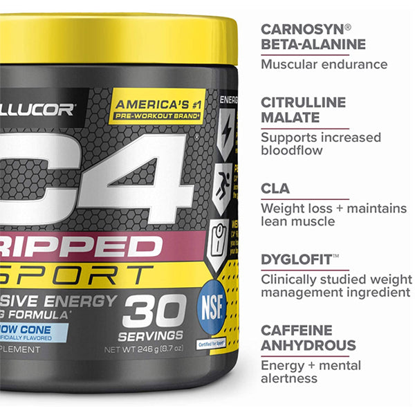 2 x 30 Servings Cellucor C4 Ripped Sport
