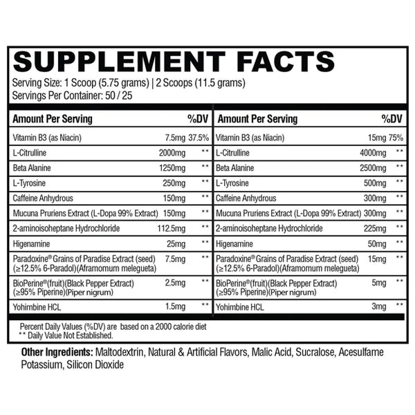 Condemned Labz Convict Pre Workout 25 Servings