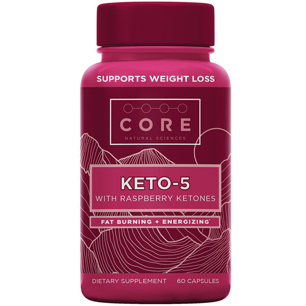 2 x 60 Capsules Core Natural Sciences Keto-5 with Raspberry Keytones