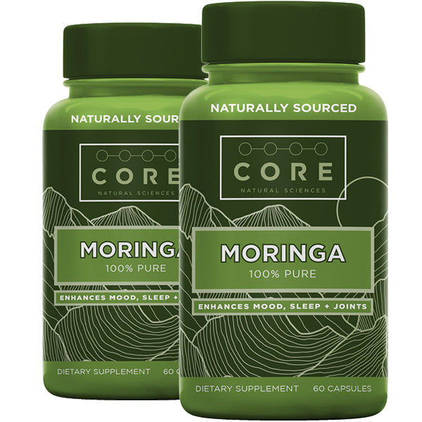 2 x 60 Capsules Core Natural Sciences 100% Pure Moringa