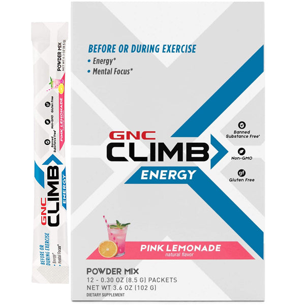 GNC Climb Energy Drink Mix Singles 12pk