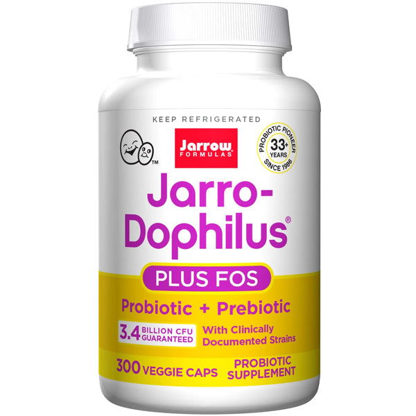 Jarrow Formulas Jarro-Dophilus FOS Prebiotic + Probiotic Veggie Caps