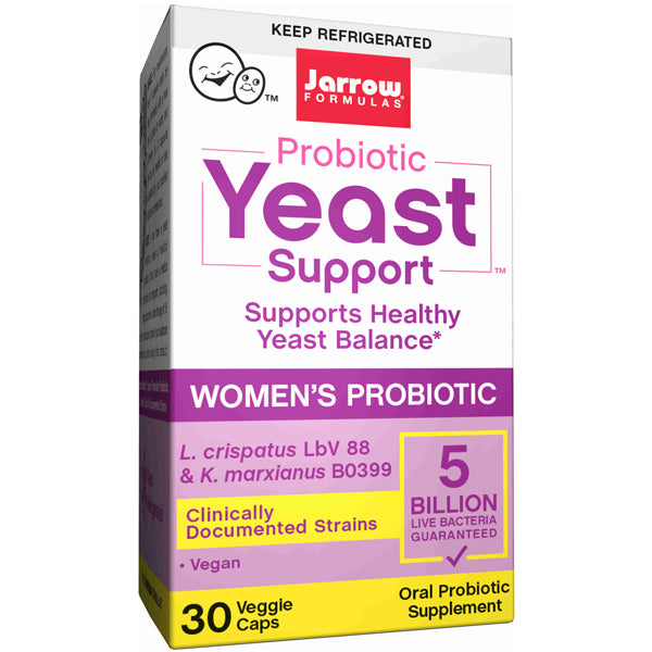 Jarrow Formulas Probiotic Yeast Support Veggie Capsules