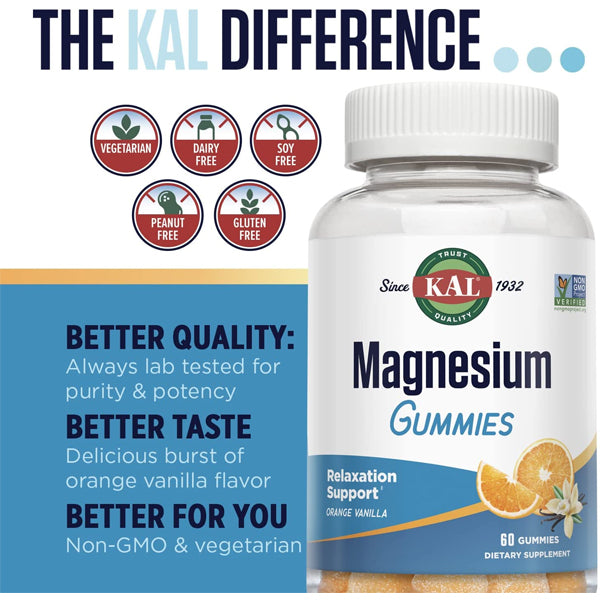Kal Magnesium Citrate Relaxation Support Gummies