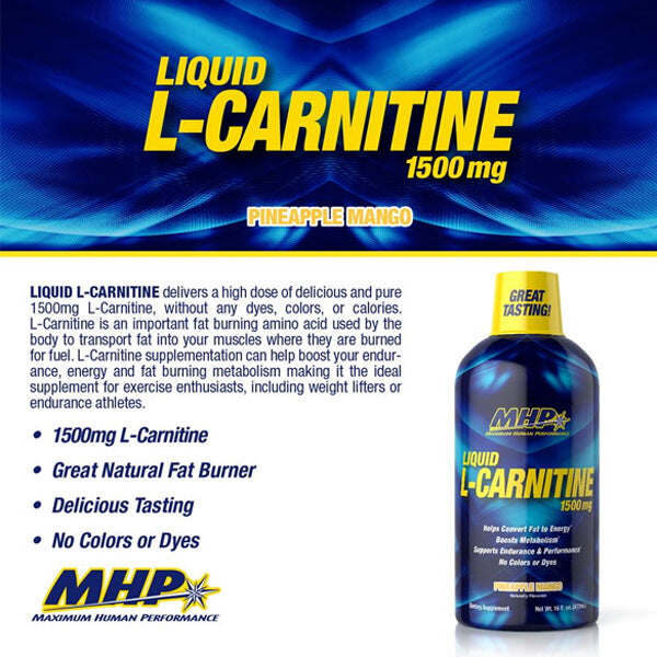 2 x 31 Servings MHP L-Carnitine 1500