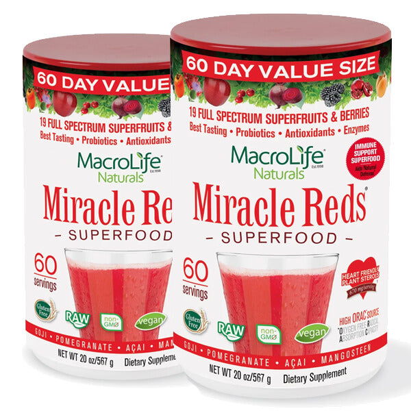 2 x 60 Servings MacroLife Miracle Reds Superfood
