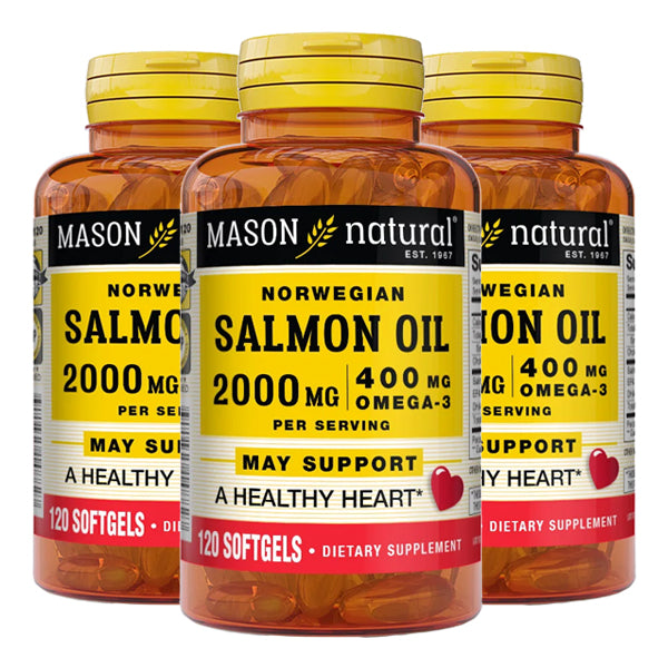 Salmon Oil 2000mg 120ct X 3pack (Best Before Oct 1, 2021).