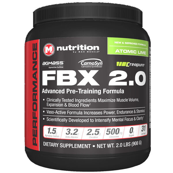 2 x 31 Servings Max Muscle FBX 2.0 Pre-Workout