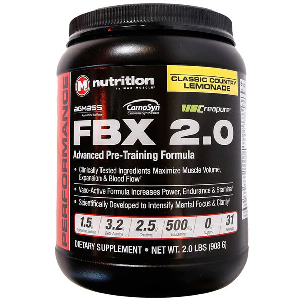 Max Muscle FBX 2.0 Pre-Workout 31 Servings