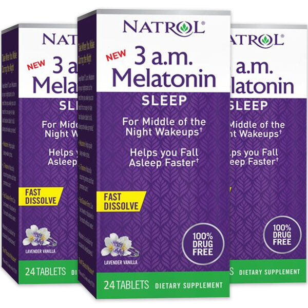 3 x 24 Tablets Natrol 3am Melatonin Sleep Support