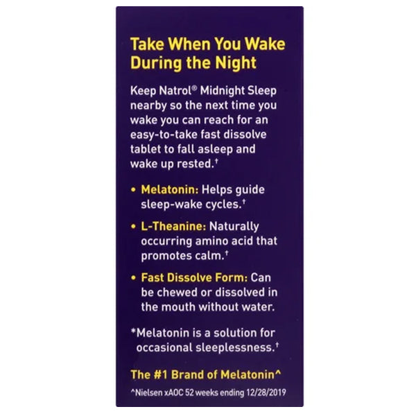 Natrol Midnight Sleep Melatonin Lavender Fast Dissolve