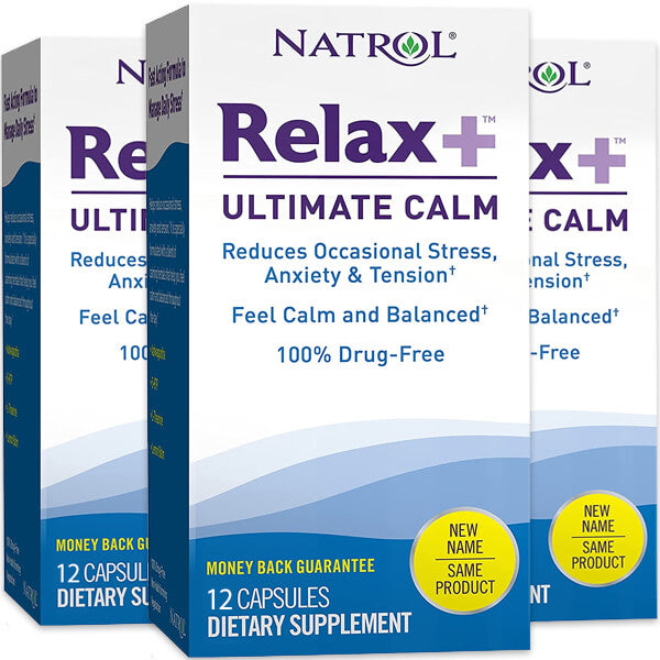 3 x 12 Capsules Natrol Relax+ Ultimate Calm