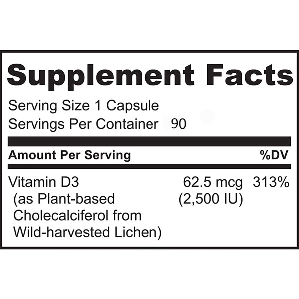 3 x 90 Capsules Vitamin D3 5000IU