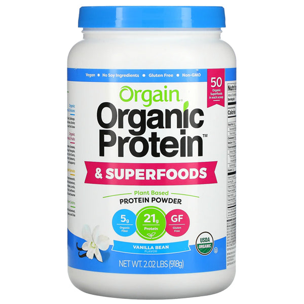 Orgain Organic Protein & Superfoods Plant Based Protein Powder 2lbs
