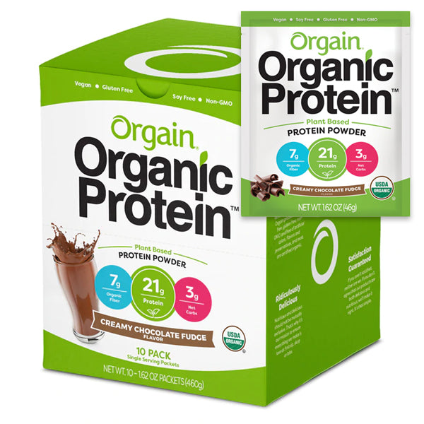 Orgain Organic Protein Plant Based Protein Powder Singles 10pk