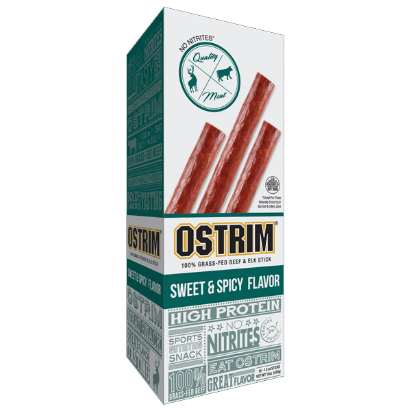 4 x 10pk Ostrim High Protein Meat Sticks