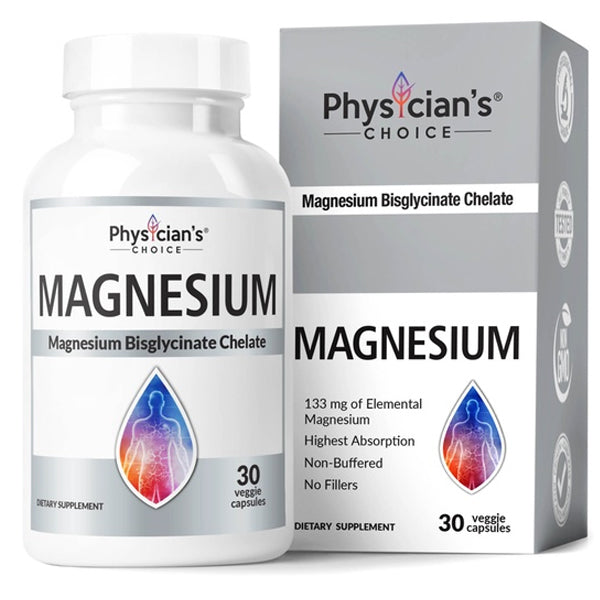 3 x 30 Capsules Physician's Choice Magnesium Bisglycinate Chelate