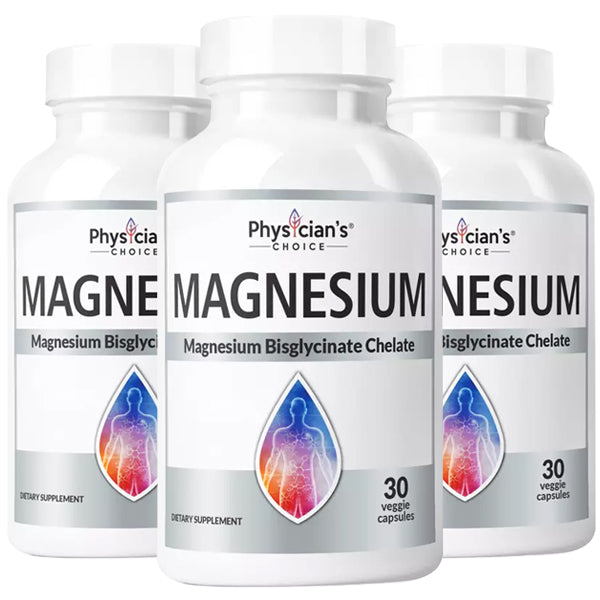 3 x 30 Capsules Physician's Choice Magnesium Bisglycinate Chelate