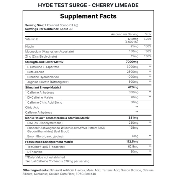 ProSupps Hyde Test Surge 30 Servings