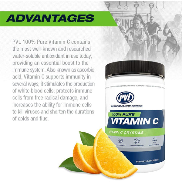 2 x 454g PVL 100% Pure Vitamin C Crystals