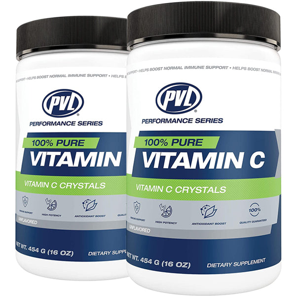 2 x 454g PVL 100% Pure Vitamin C Crystals