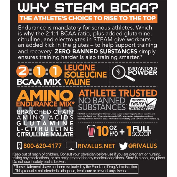 Rival Nutrition Steam BCAA 75 Servings