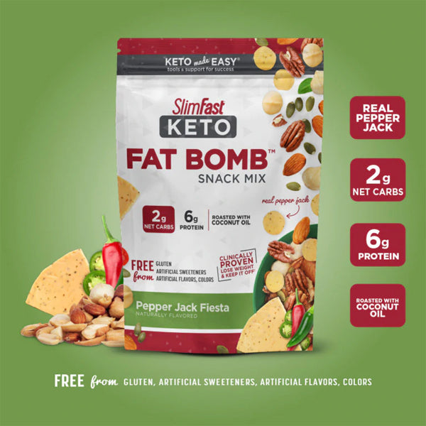 6 x 8oz SlimFast Keto Fat Bomb Snack Mix