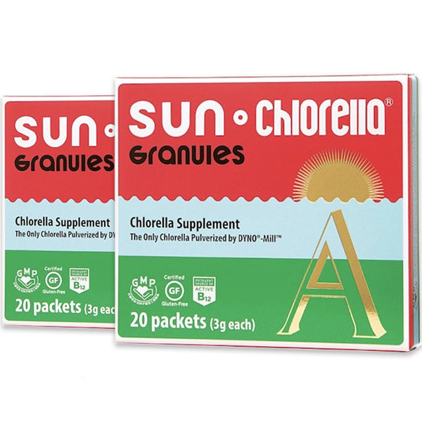 2 x 20pk Sun Chlorella Granules 3g Stick Packs