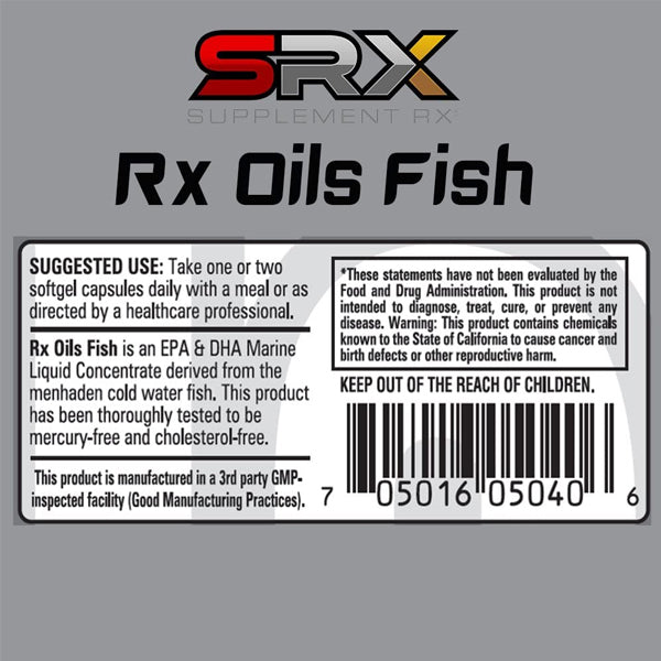 3 x 60 Softgels SRX RX Oils Fish