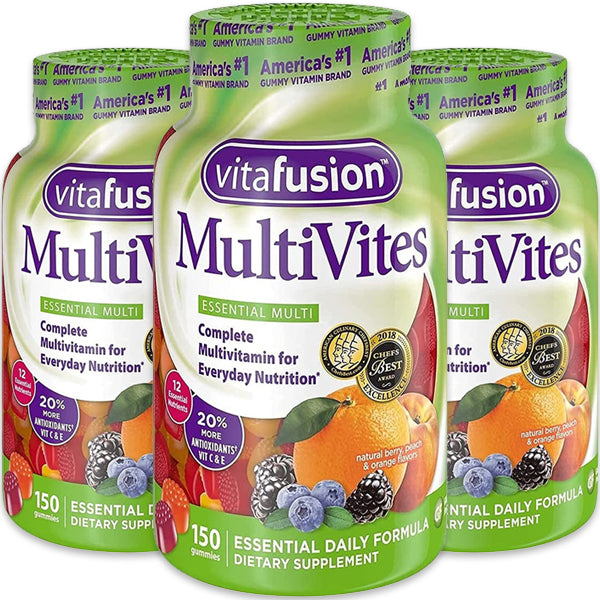 3 x 150 Gummies Vitafusion MultiVites Essential Multi
