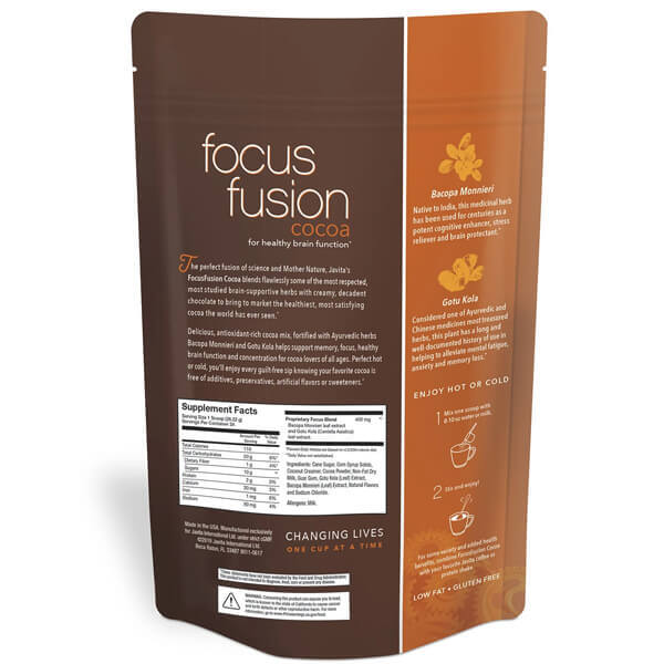 Javita Focus Fusion Instant Cocoa 30 Servings