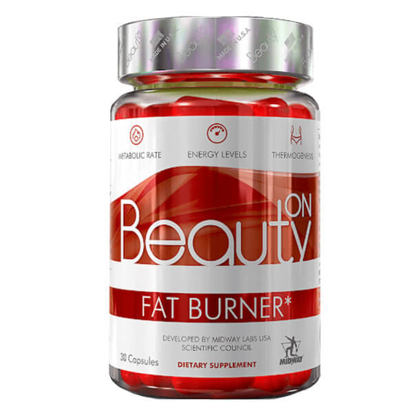 Midway Labs Beauty ON Fat Burner Caffeine Capsules