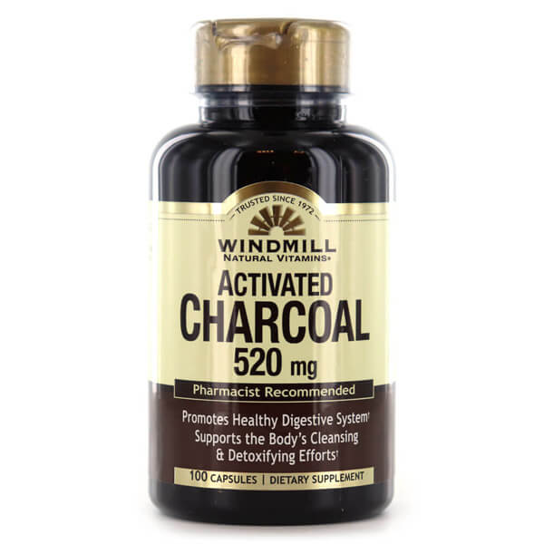 Windmill Activated Charcoal 520mg 100ct